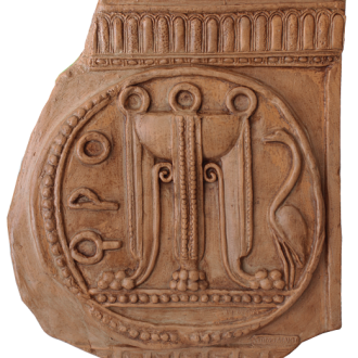 STATERE DI CROTONE CON FRONTONCINO TERRACOTTA CLASSICA