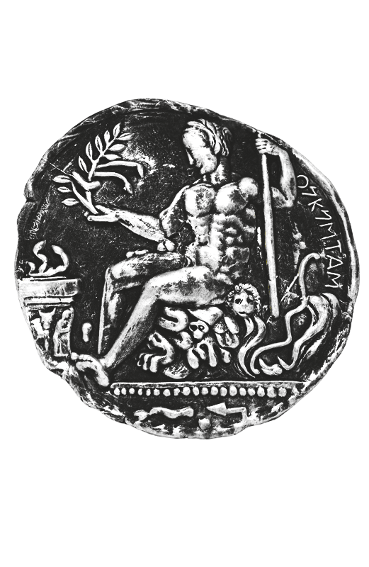 STATERE DI CROTONE HERAKLES PATINATURA ARGENTO