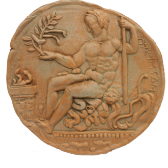 STATERE DI CROTONE HERAKLES TERRACOTTA CLASSICA