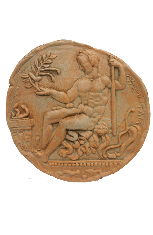 STATERE DI CROTONE HERAKLES TERRACOTTA CLASSICA