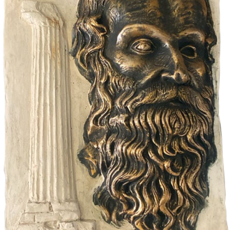 PINAX IL FILOSOFO ARGILLA BIANCA/ORO