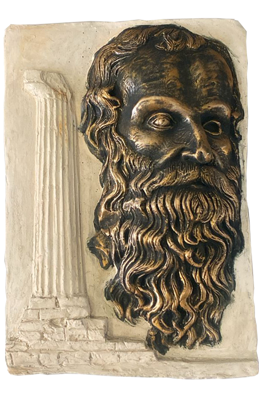 PINAX IL FILOSOFO ARGILLA BIANCA/ORO